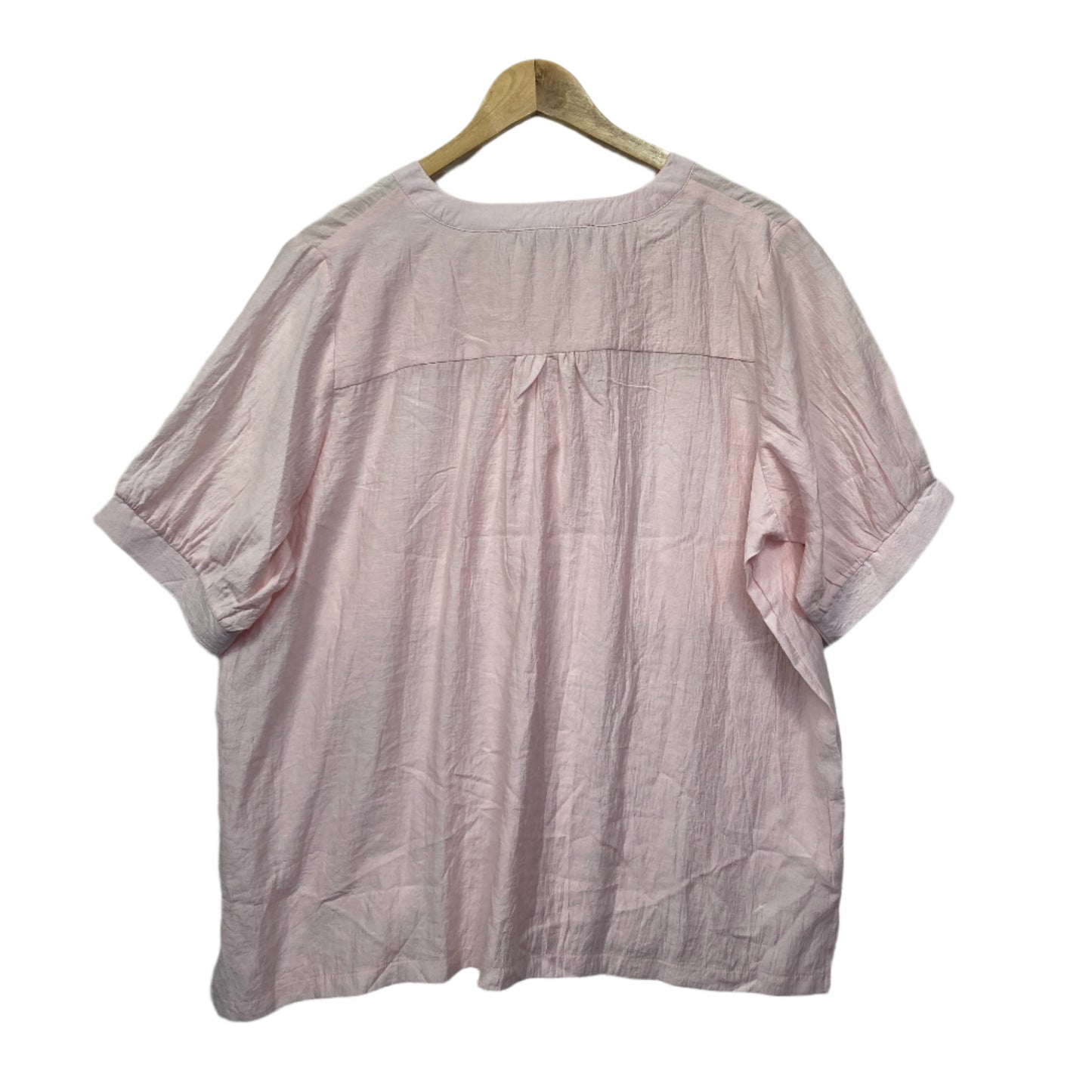 Willow Tree Top Size 14 Pink Short Sleeve Viscose Blend