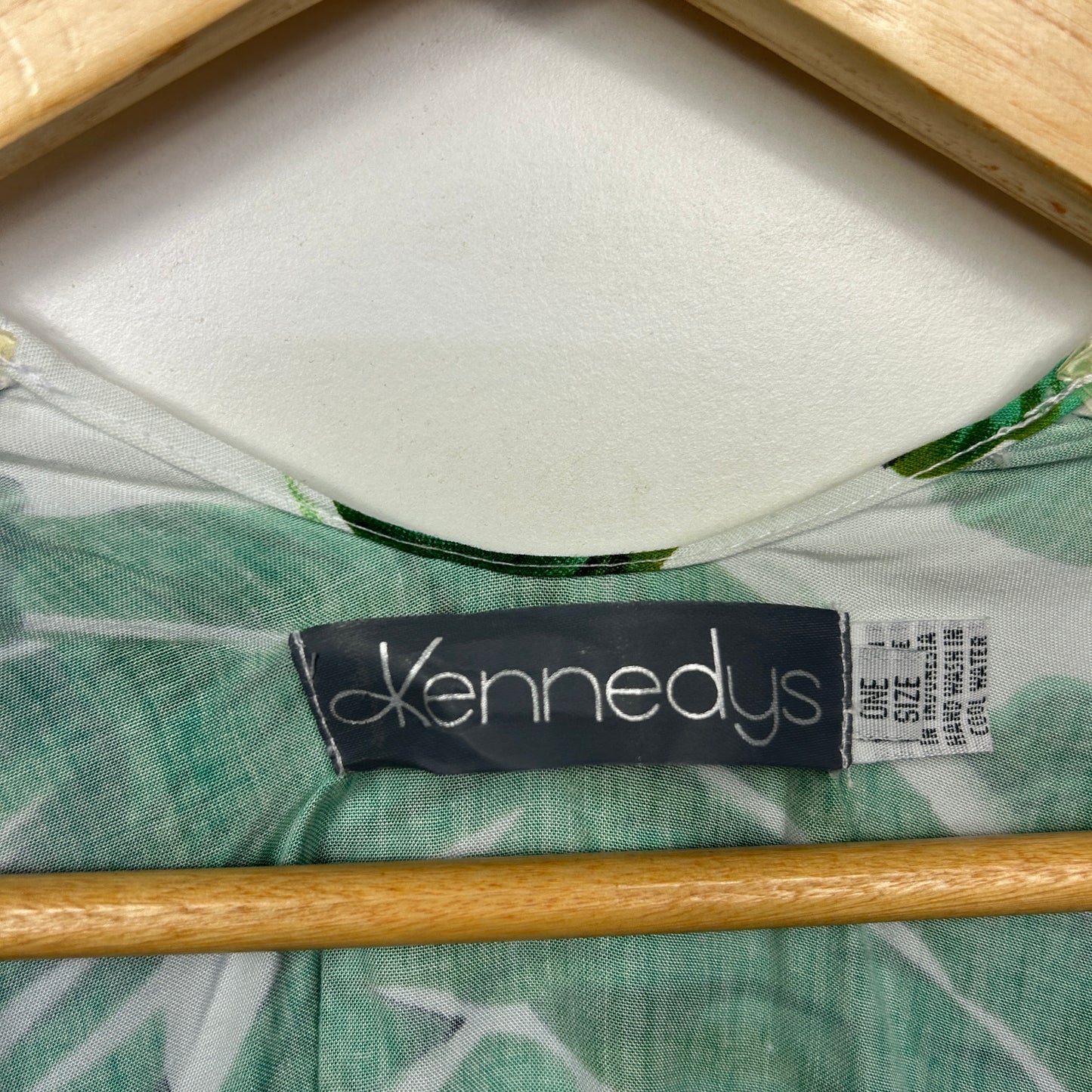 Kennedys Duster Jacket Kimono One Size Green White Floral