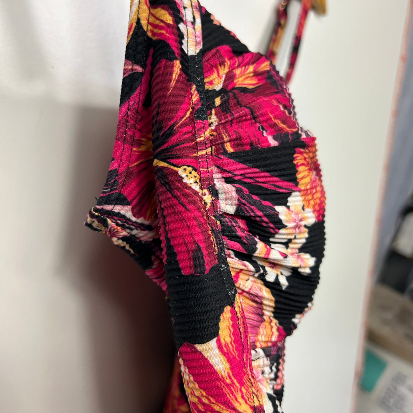 Anko Black Floral Tankini Top - Size 18