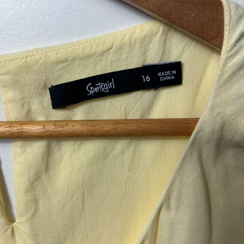 Sportsgirl Yellow Linen Dress - Size 14