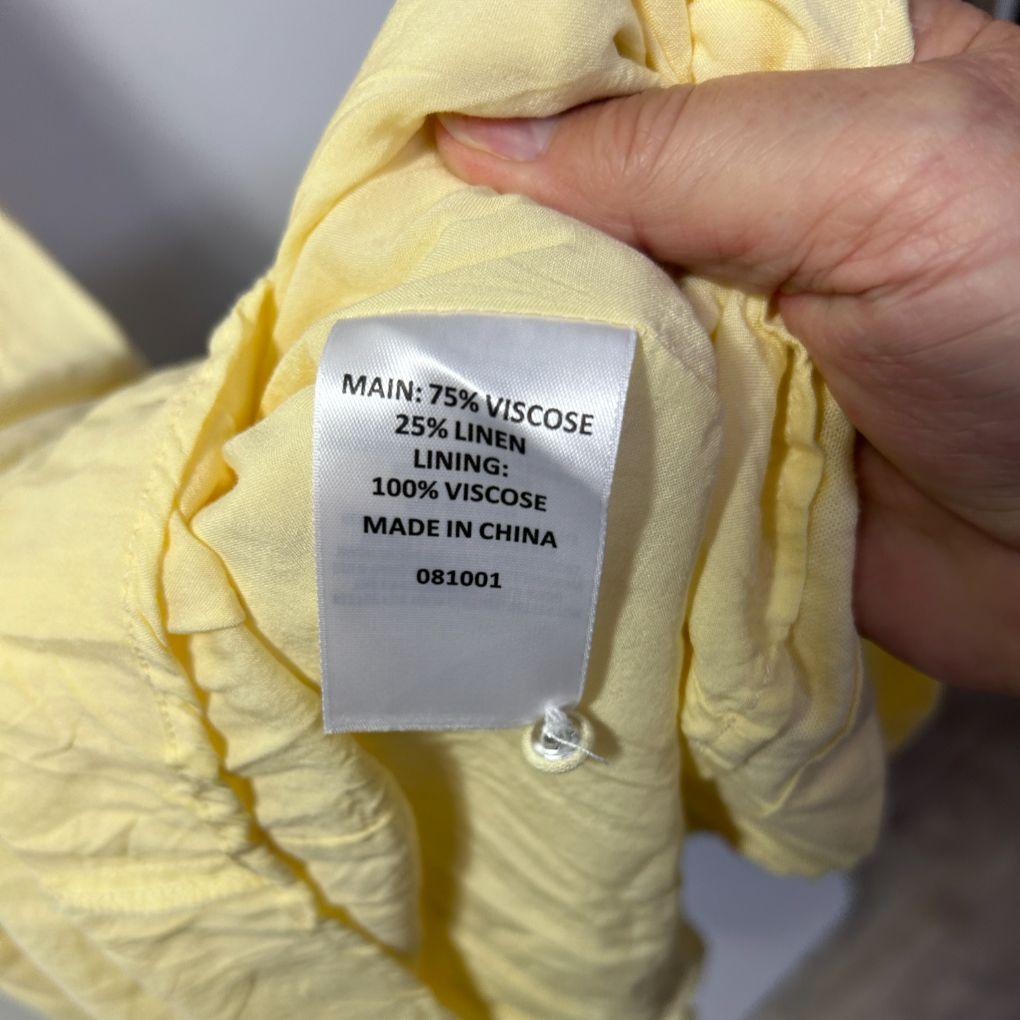 Sportsgirl Yellow Linen Dress - Size 14