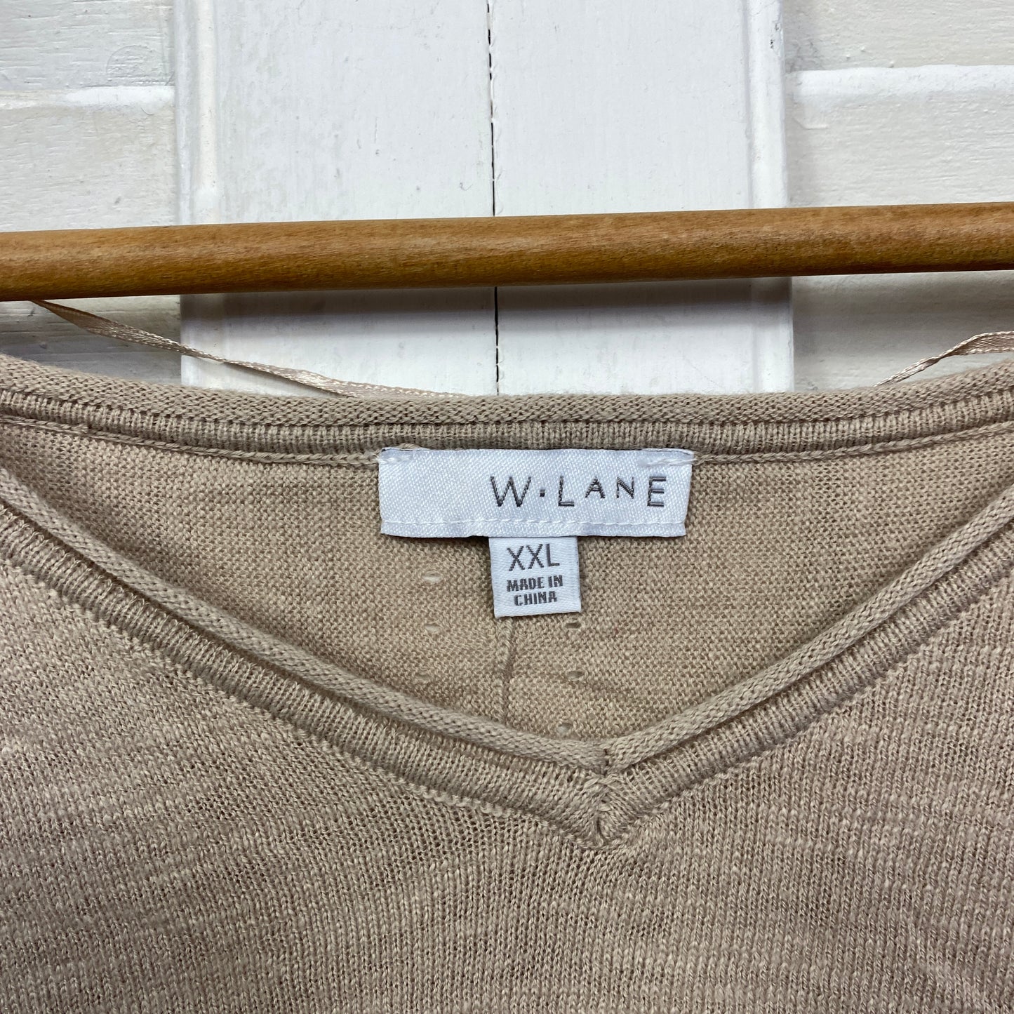 W Lane Top Size 2XL Short Sleeve Linen Cotton Blend