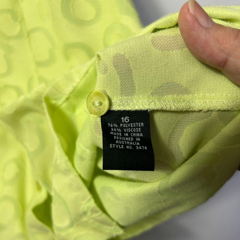 Liz Jordan Lime Shirt - Size 16