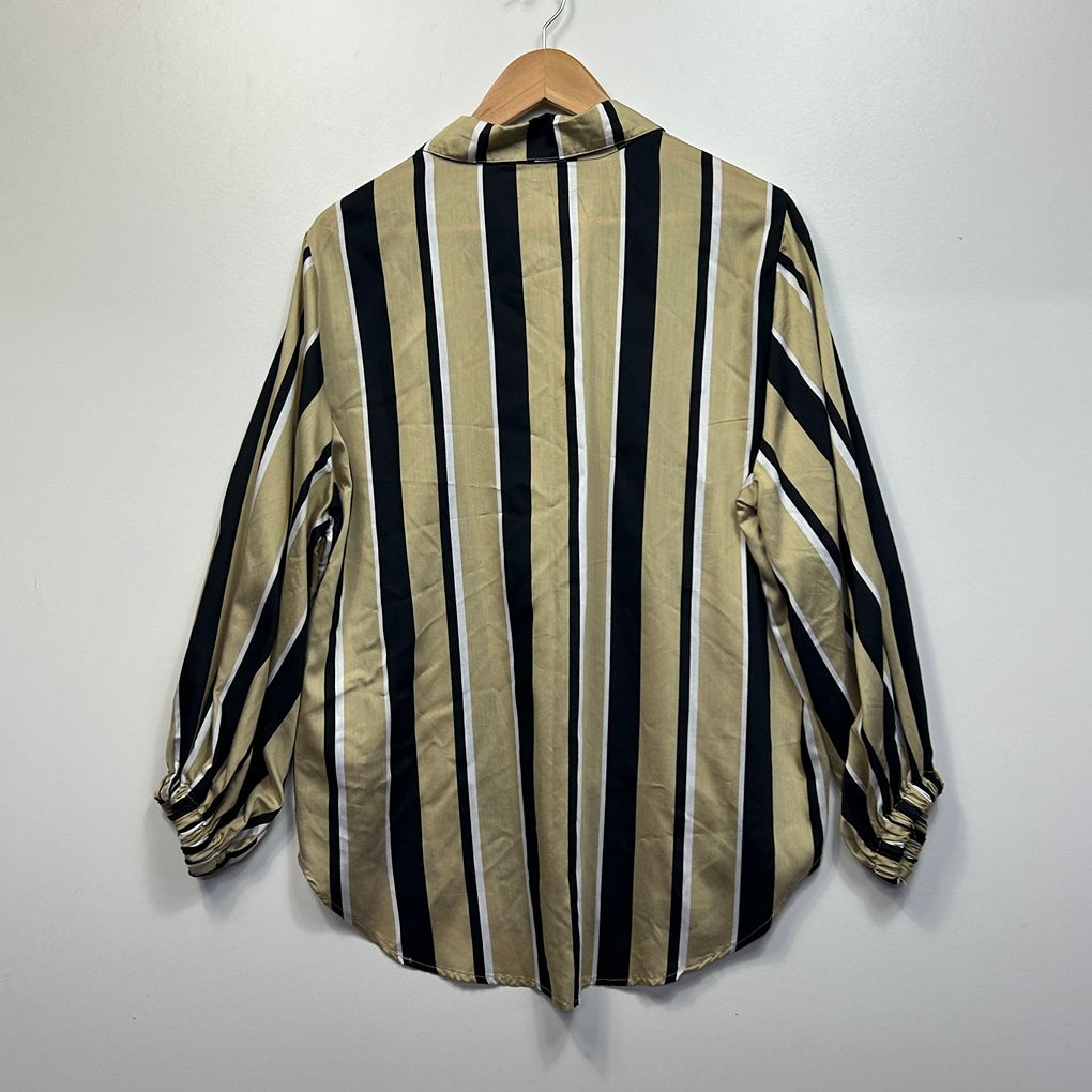 Katies Gold Striped Shirt - Size 18