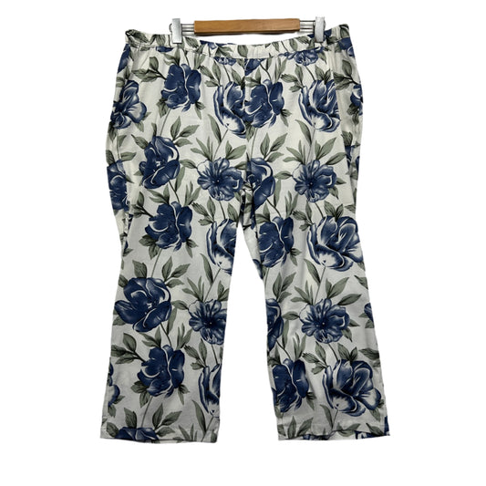 New Cordelia St 3/4 Pant Size 22 Multicoloured Cropped Floral