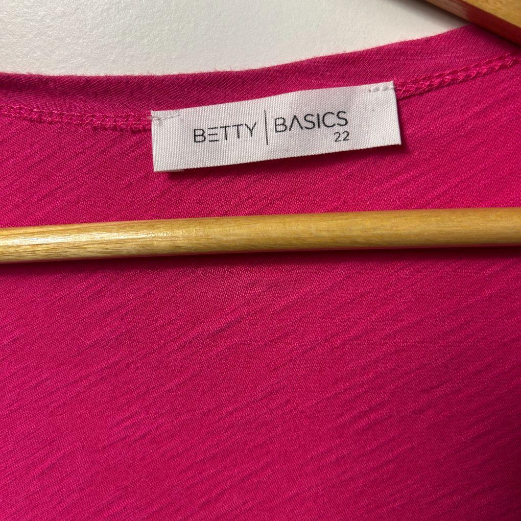 Betty Basics Pink Batwing Top - Size 22