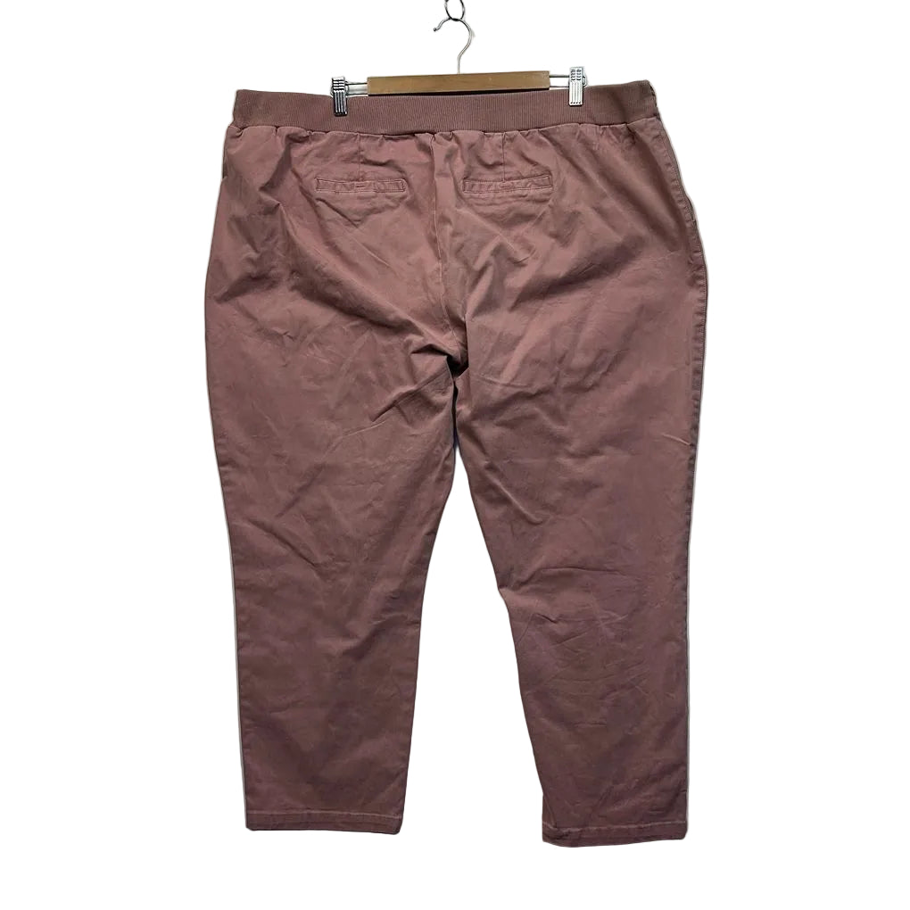 Elm Pink Cotton Cropped Pants - Size 22