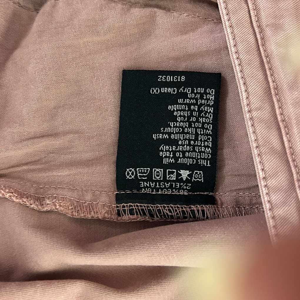 Elm Pink Cotton Cropped Pants - Size 22