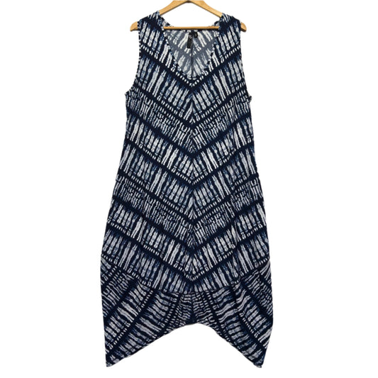 Taking Shape Dress Size 20 Large Plus Blue White Sleeveless