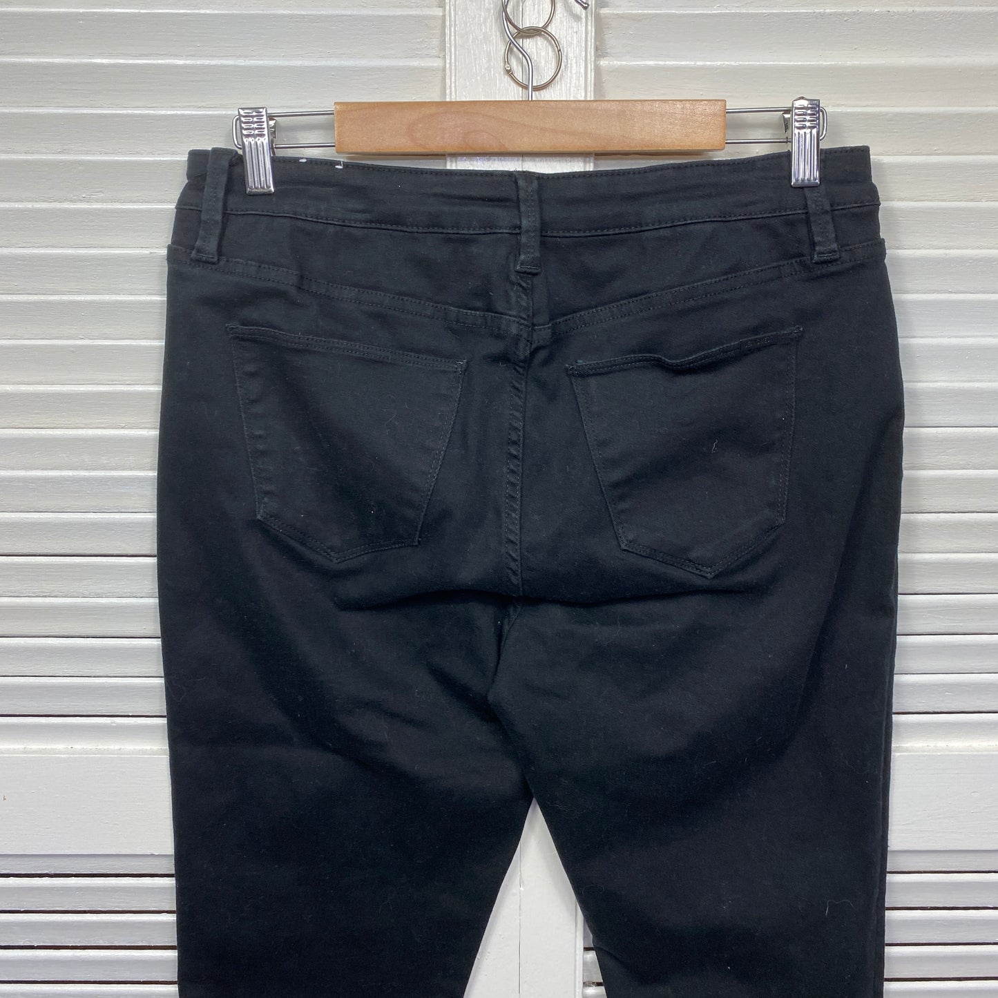 Jeanswest Cropped Pants Size 14 Black Denim Pockets