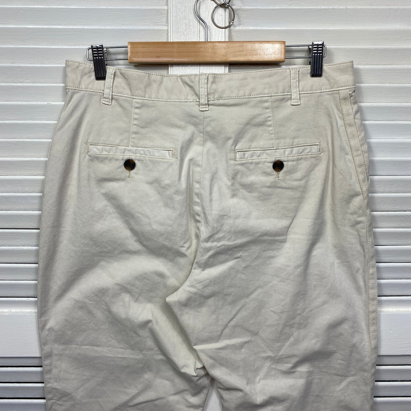 Target Chino Pants Size 14 Cream Pockets Rolled Cuff New