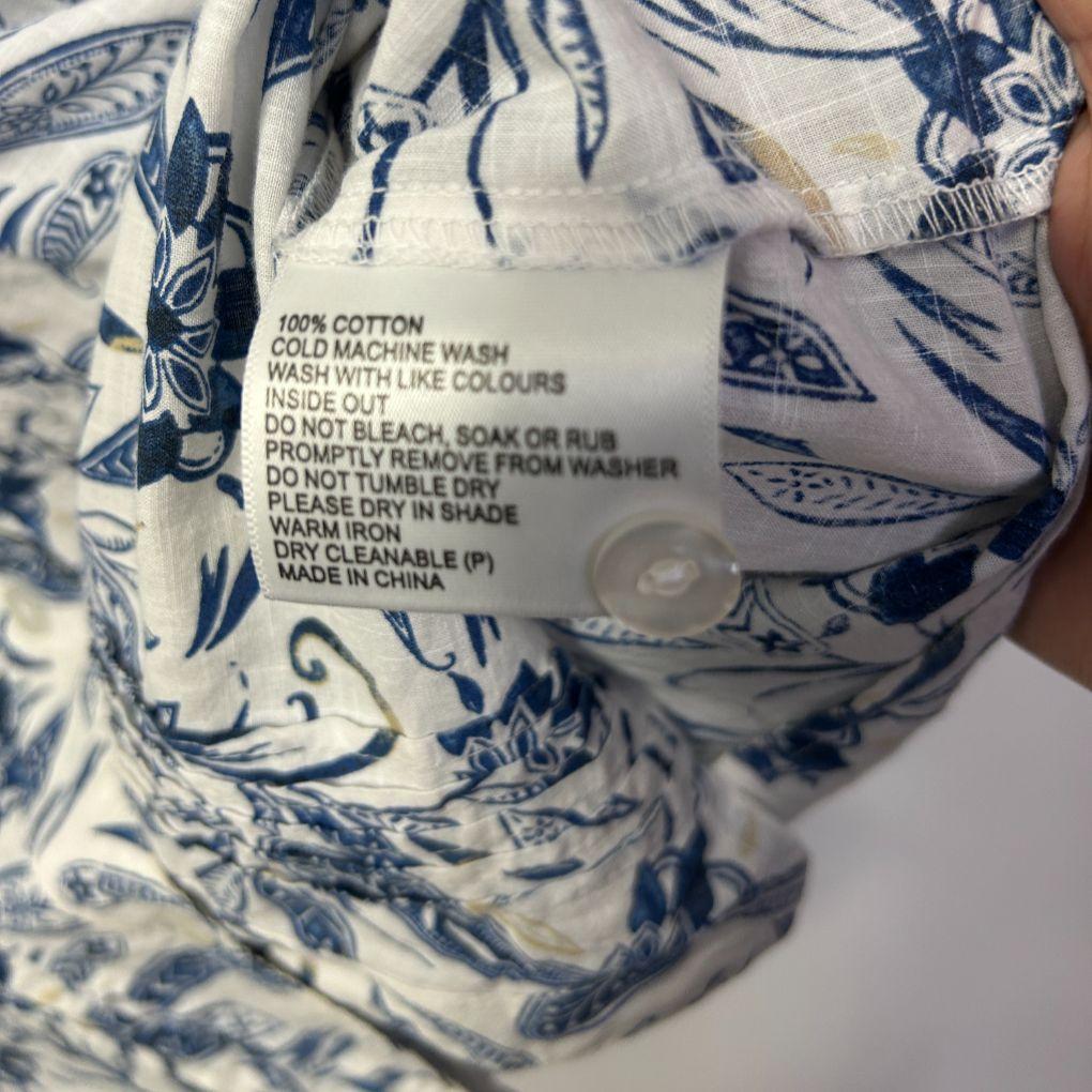 Black Pepper Blue Paisley Shirt - Size 14