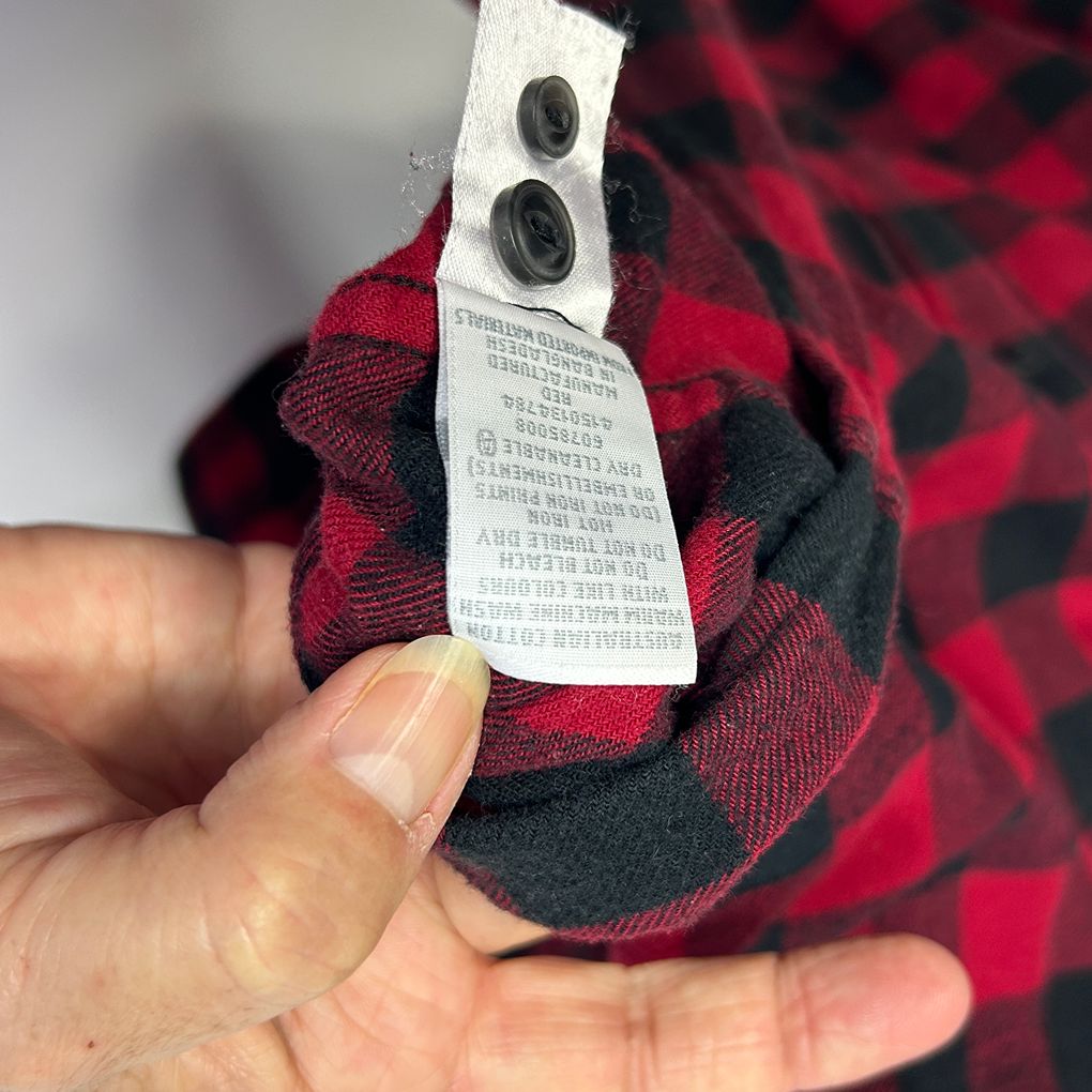 Target Red and Black Check Flannel Shirt - Size L