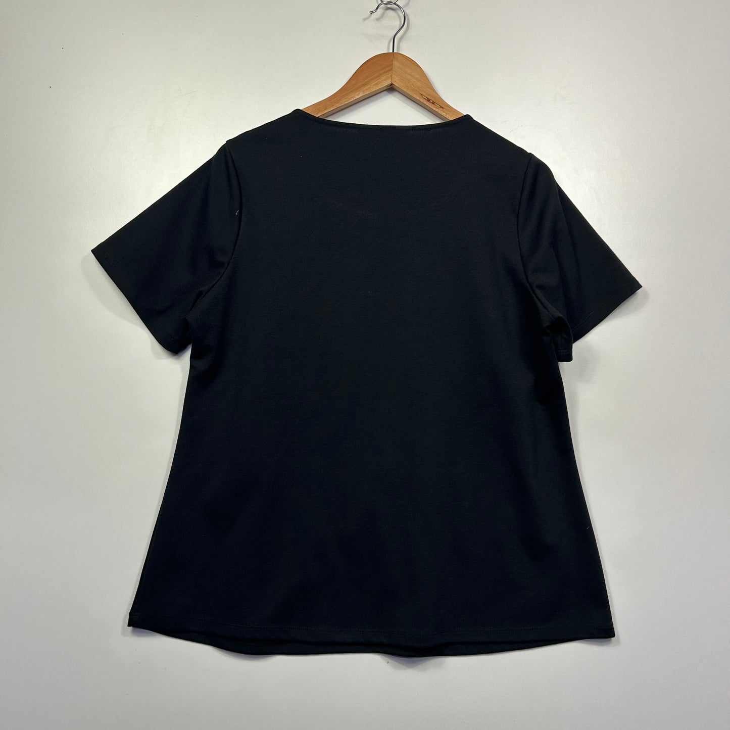 Millers Black Embroidered Floral Top - Size 16