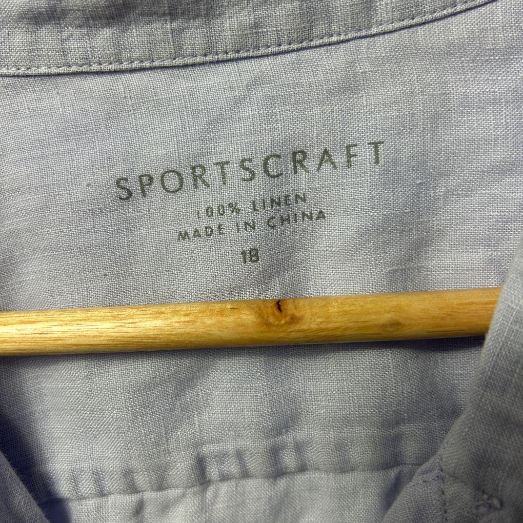 Sportscraft Lilac Linen Shirt - Size 18