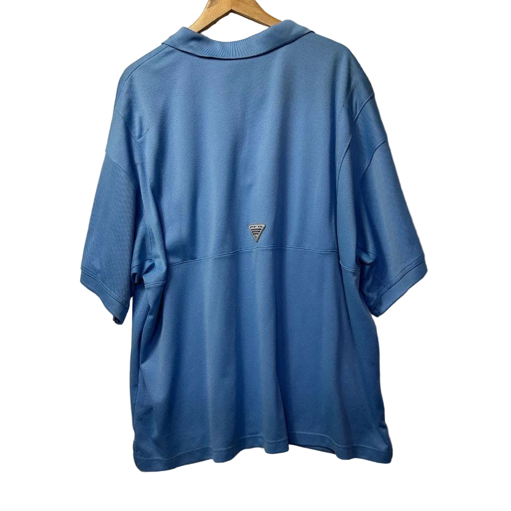 Columbia Blue Mens Polo Top - Fit 3XL/4XL