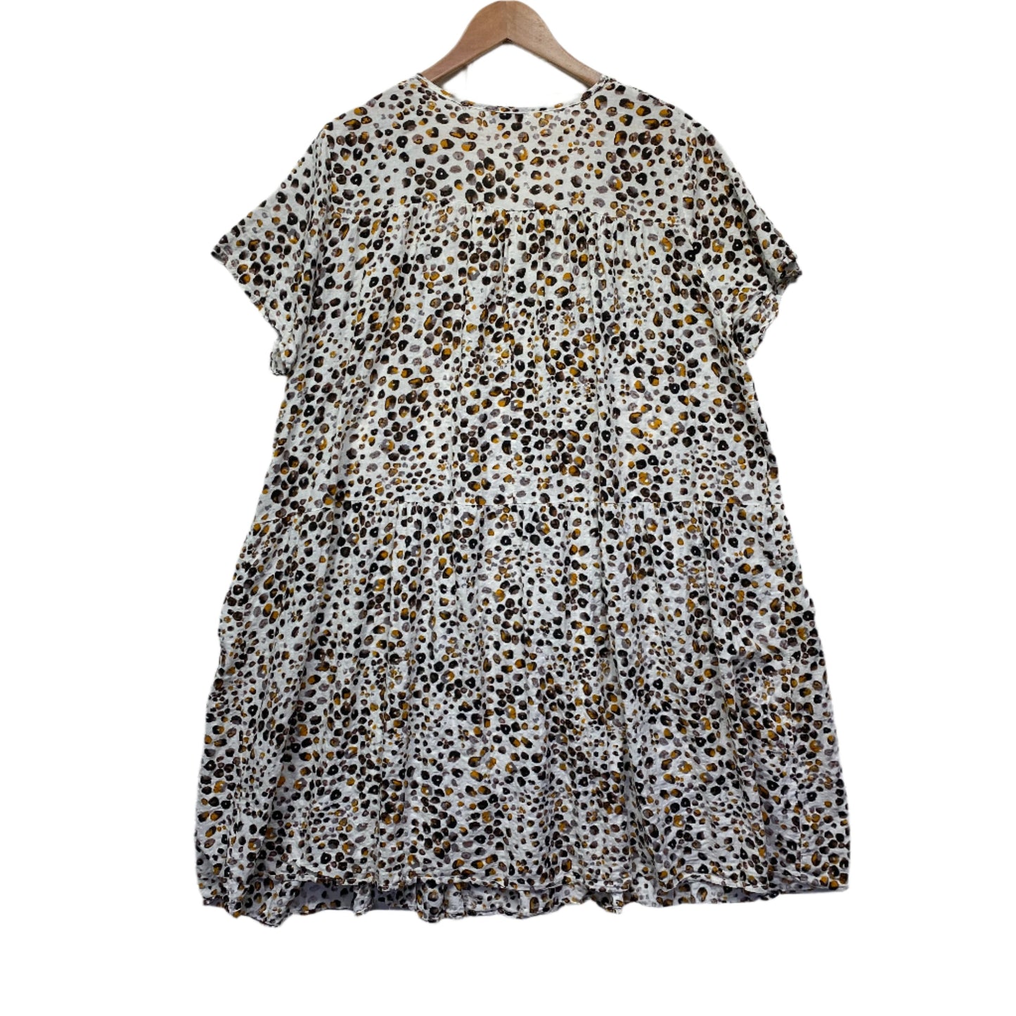 Hourglass Smock Dress Size 16 XL Animal Print Short Sleeve Rayon