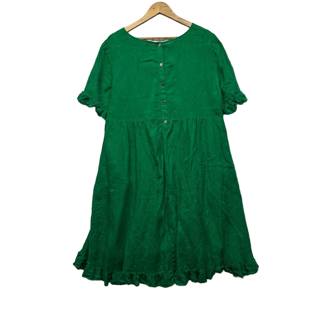 Cali & Co Green Linen Midi Dress - Size M/L