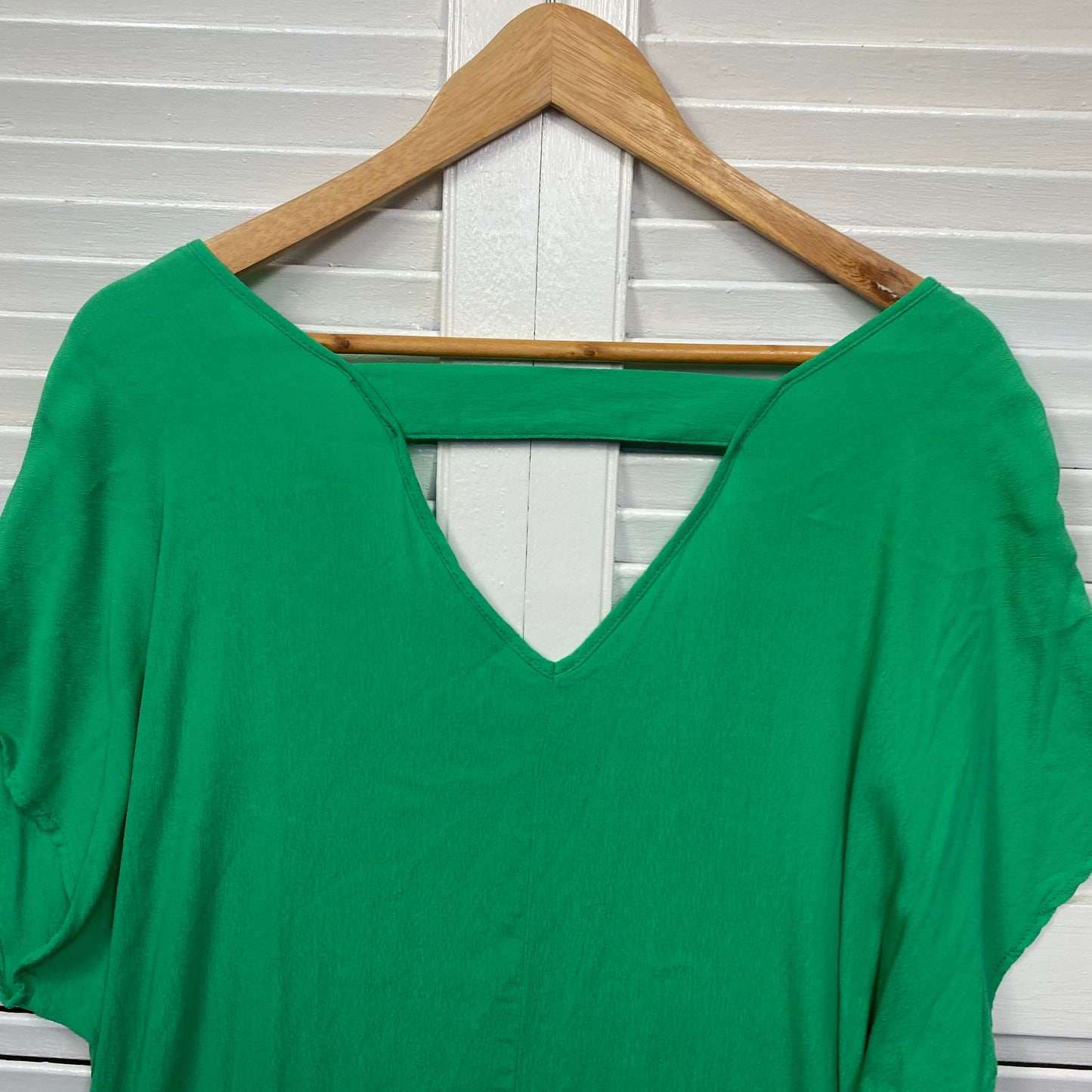 Autograph Top Size 18 Green Short Sleeve Beaded