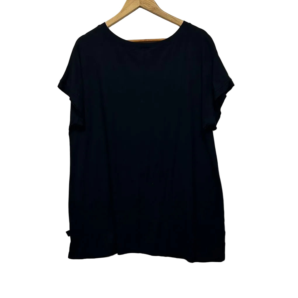 Taking Shape Black Print Top - Size 14