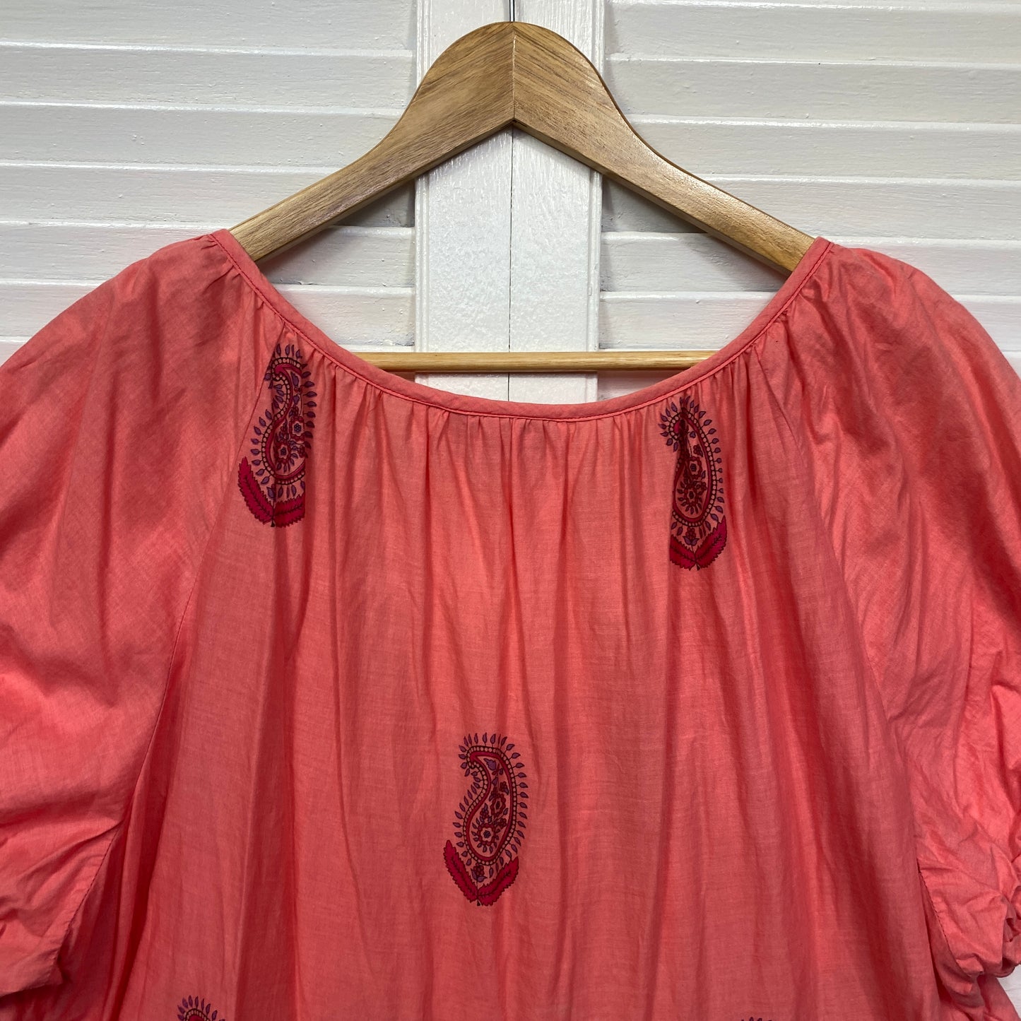 Autograph Top Size 22 Peach Ombre Short Sleeve Tunic