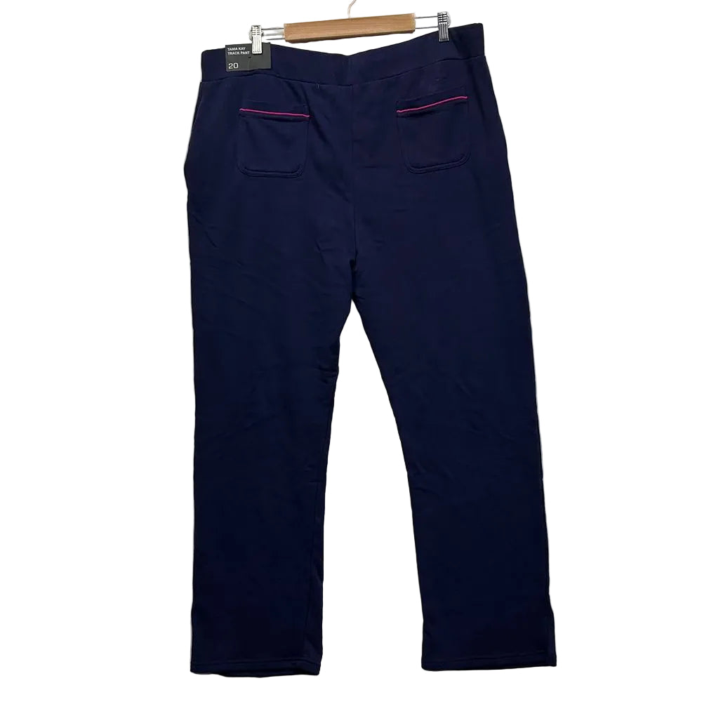 Tania Kay Navy Cotton Track Pants - Size 20