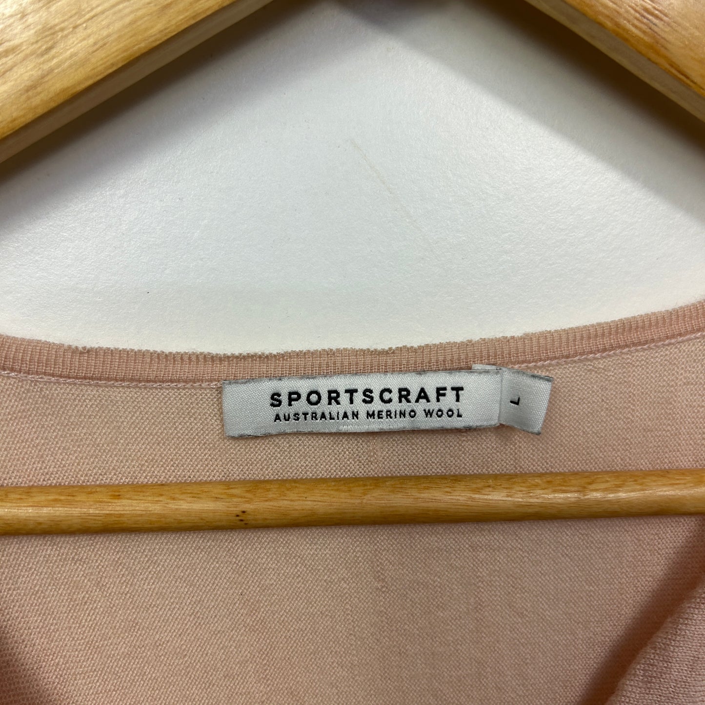 Sportscraft Beige Merino Wool Top - Size L