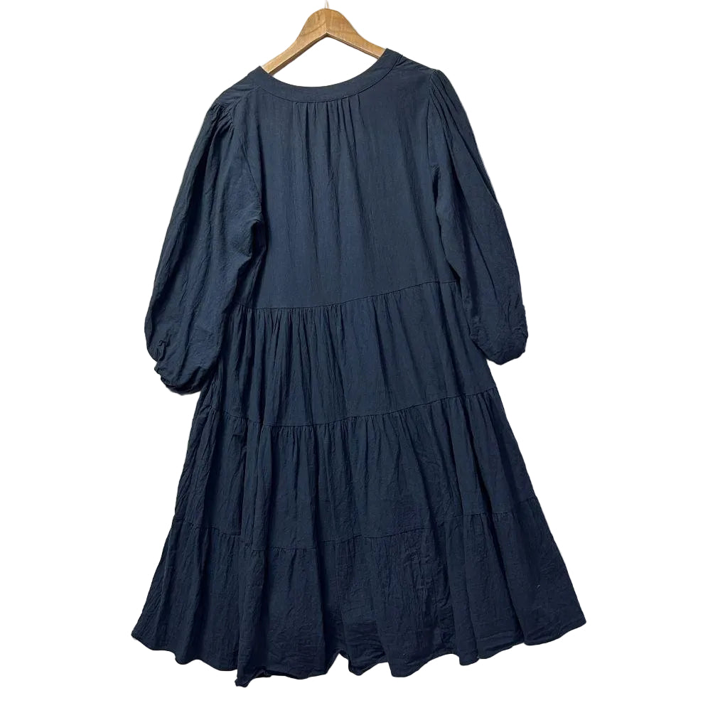 St Frock Navy Tiered Dress - Size 12