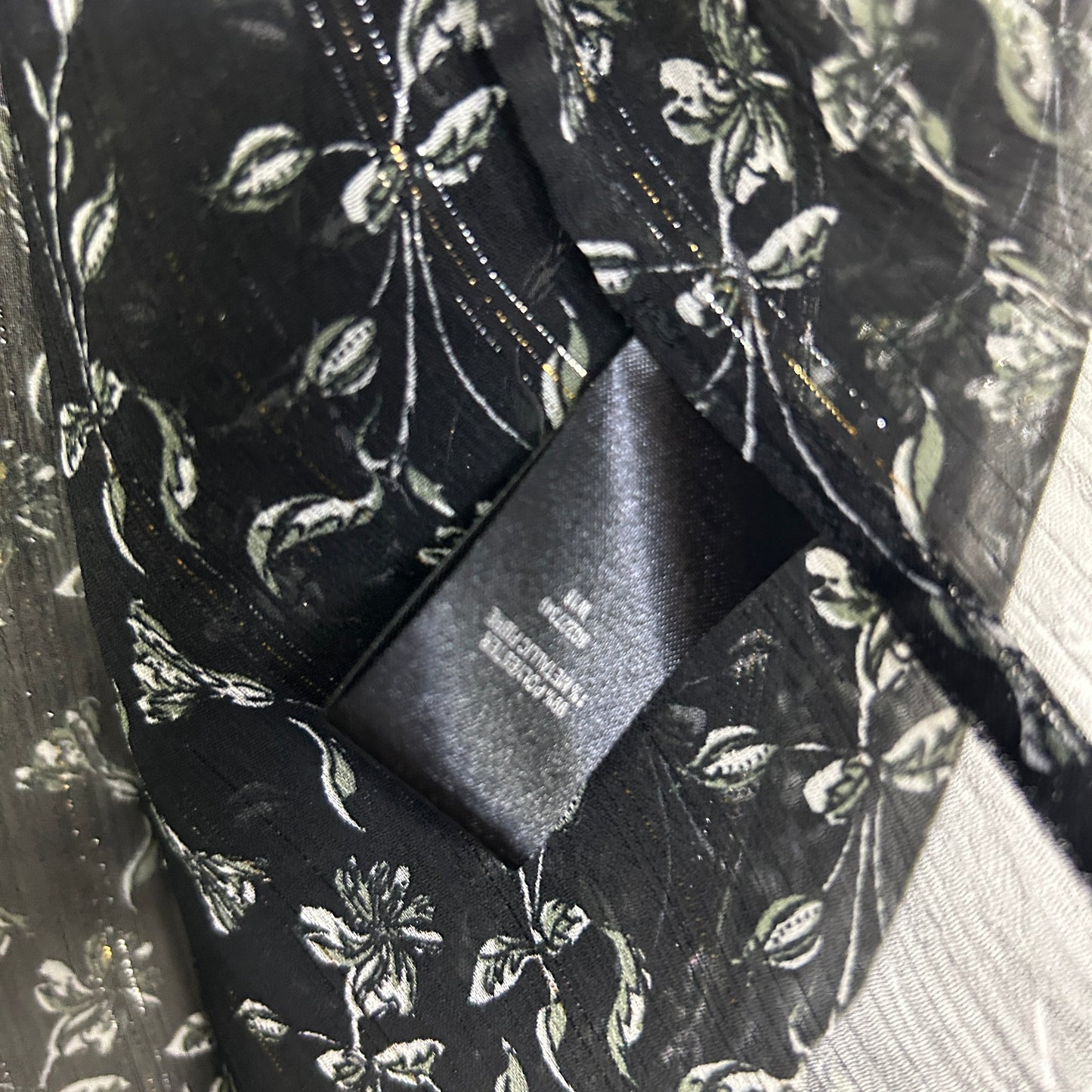 Witchery Black Silver Floral Sheer Blouse - Size 12