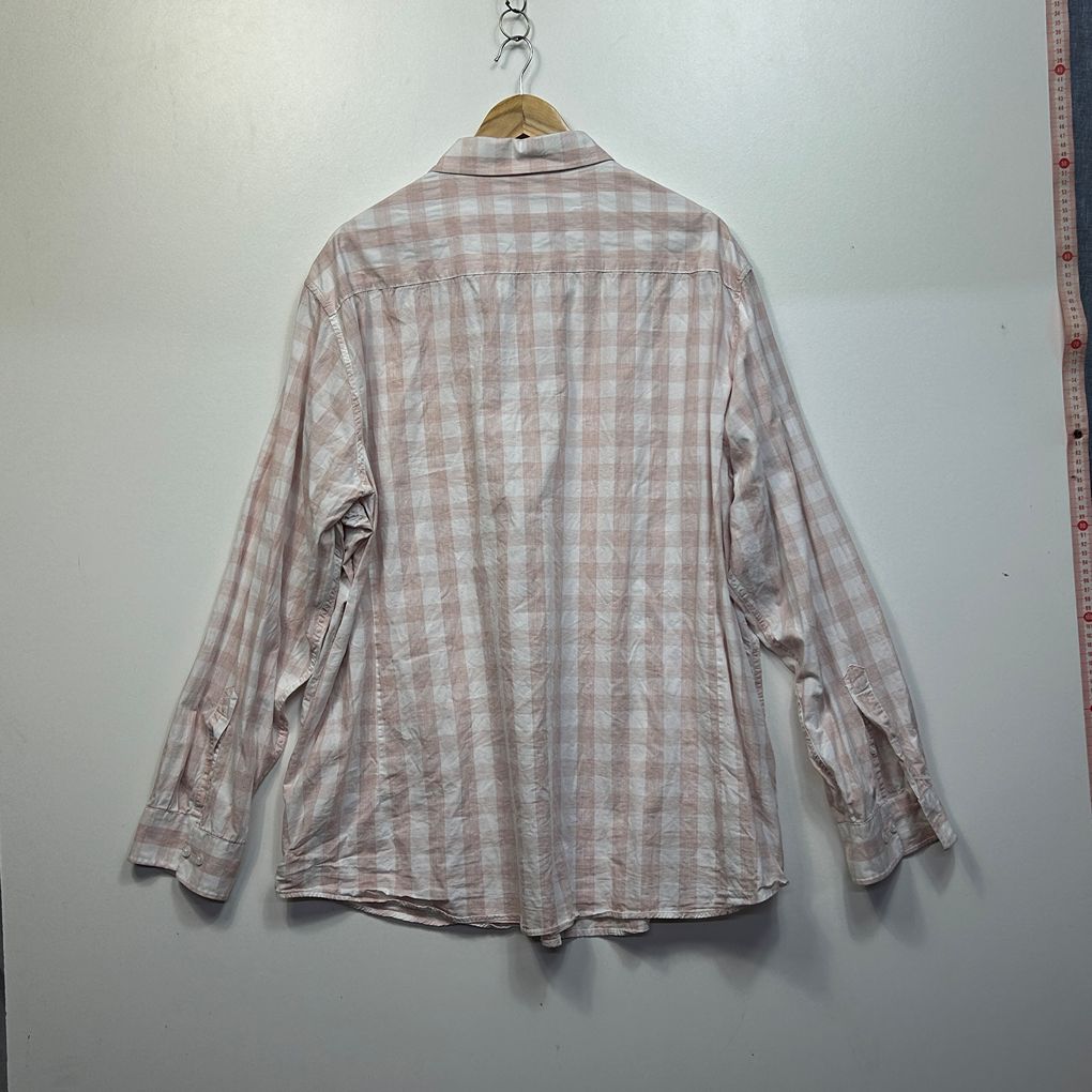 Johnny Bigg Pink Check Cotton Shirt - Size 5XL