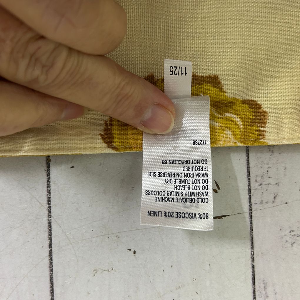 Anko Yellow Floral Linen Skirt - Size 18