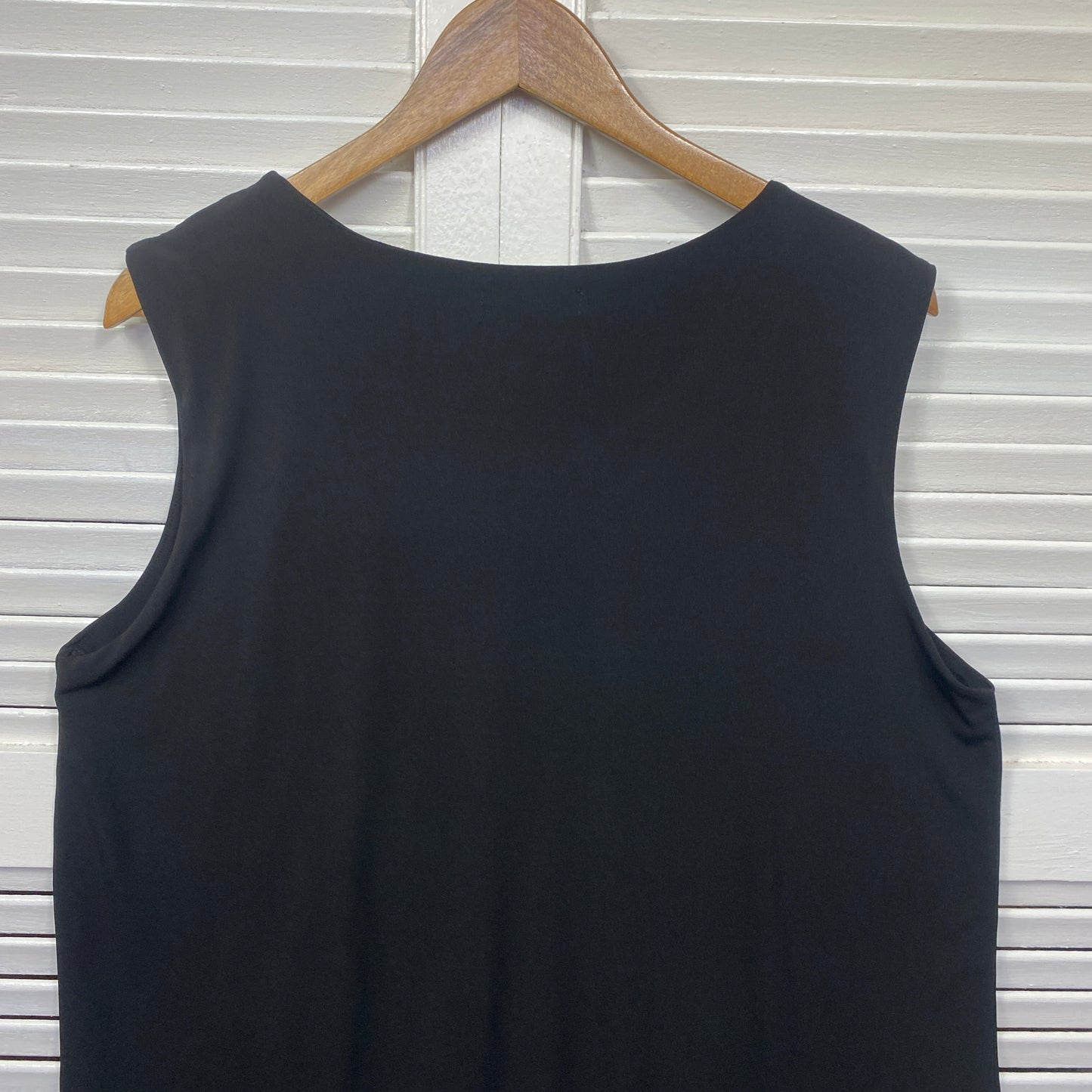 Liz Jordan Top Size XL Black Sleeveless Beaded Cocktail