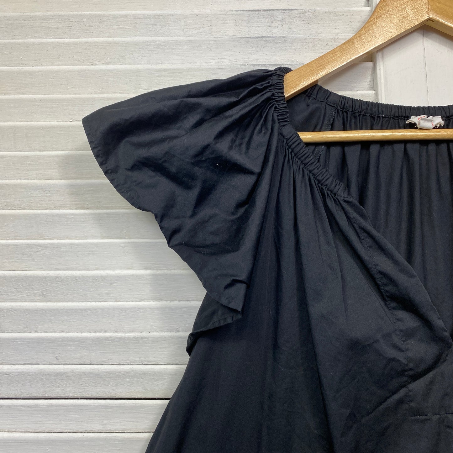 Lily Loves Dress Size 18 Black Smock Short Sleeve