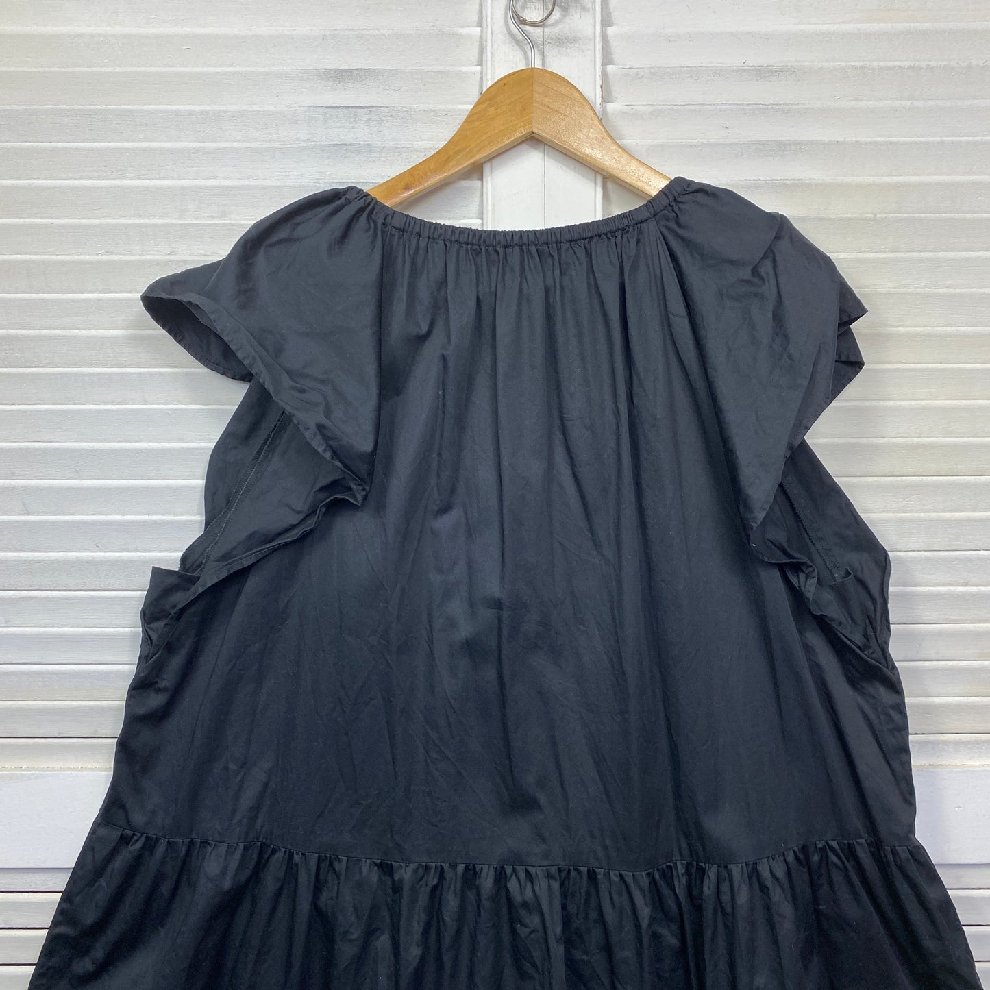 Lily Loves Dress Size 18 Black Smock Short Sleeve