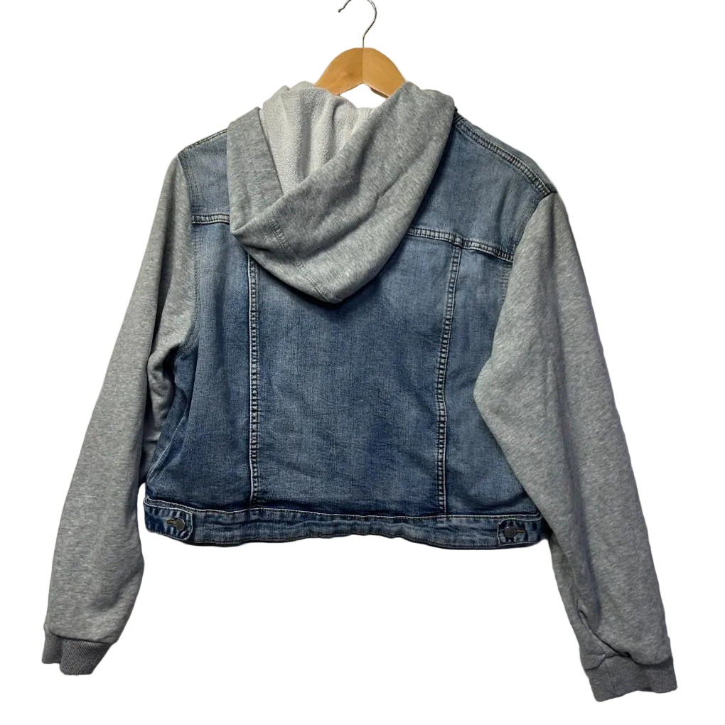 City Chic Crop Denim Jacket - Size 18/M
