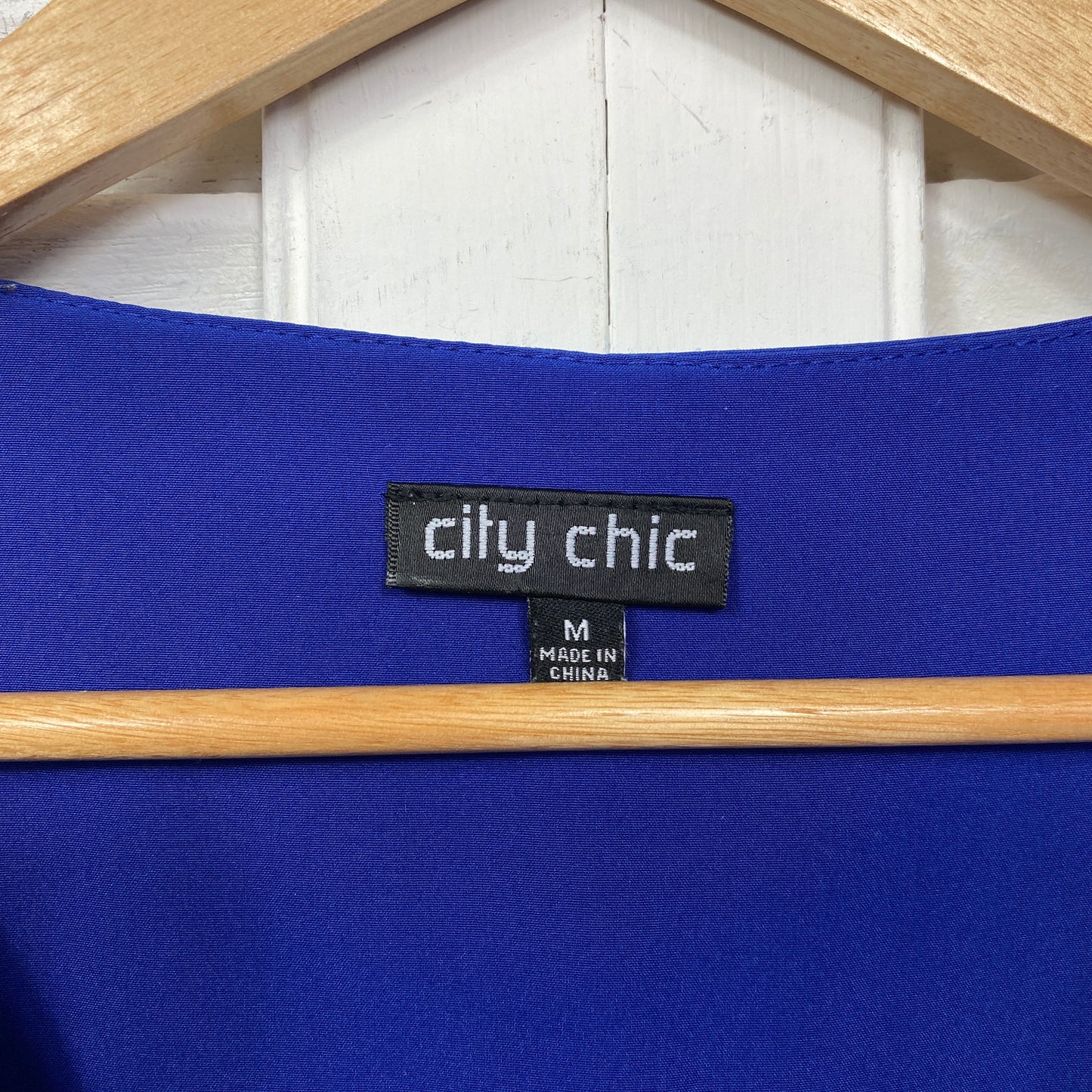 City Chic Dress Size 18 Plus Medium Blue Lace Trim Cocktail