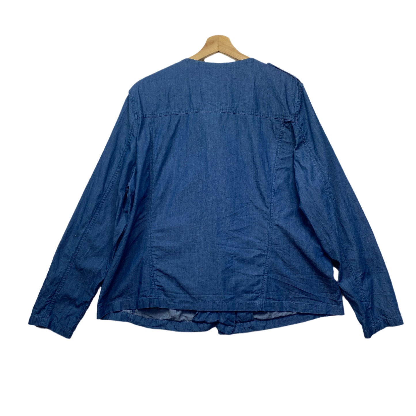 Capture Jacket Blazer Size 20 Blue Long Sleeve Chambray