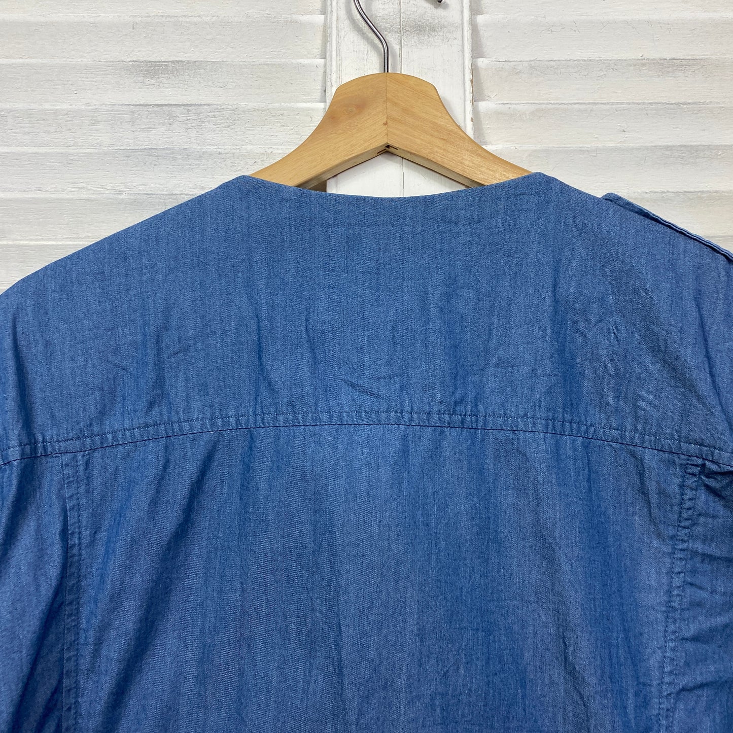 Capture Jacket Blazer Size 20 Blue Long Sleeve Chambray