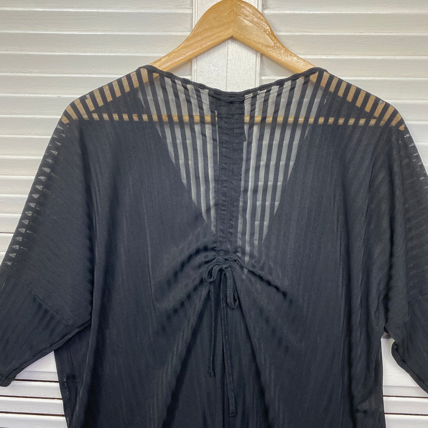 Taking Shape Tunic Top Layer Size 14 XS Black Sheer