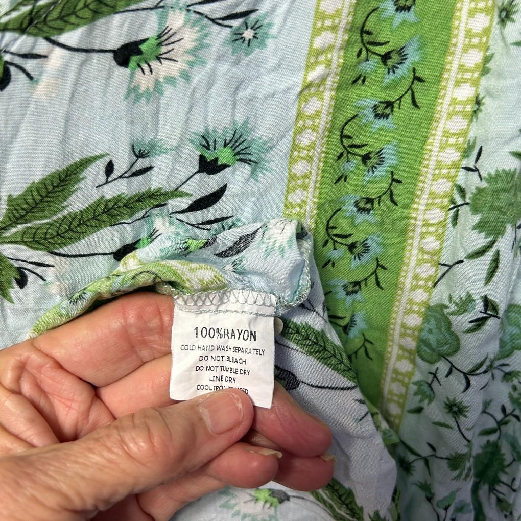M&L Fashion Green Floral Boho Dress - Size 18