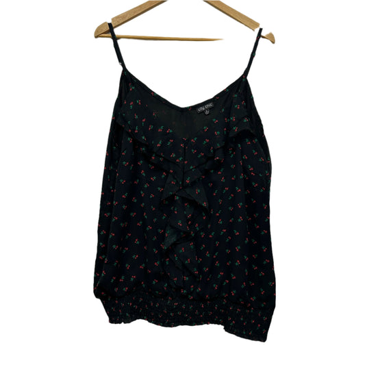 City Chic Top Size 16 Plus Small Sleeveless Cherries