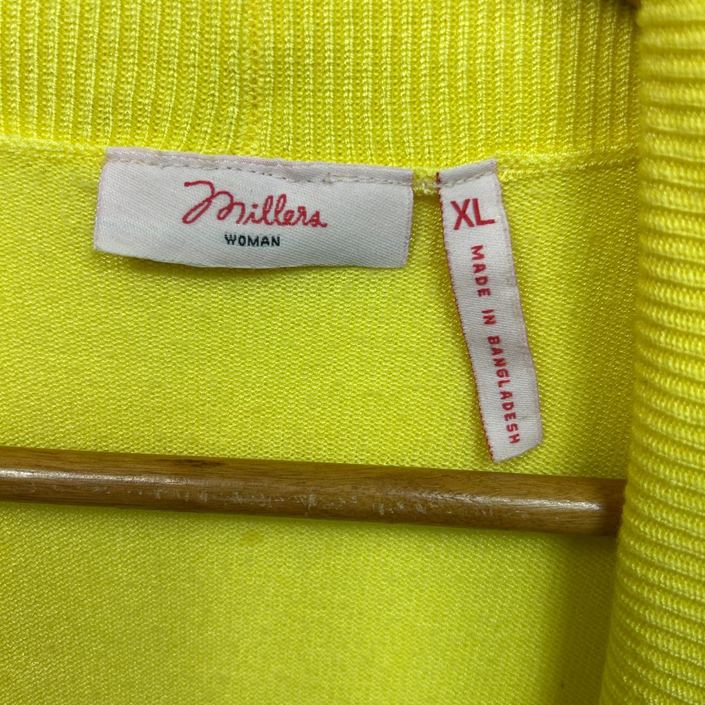 Millers Yellow Cardigan - Size XL
