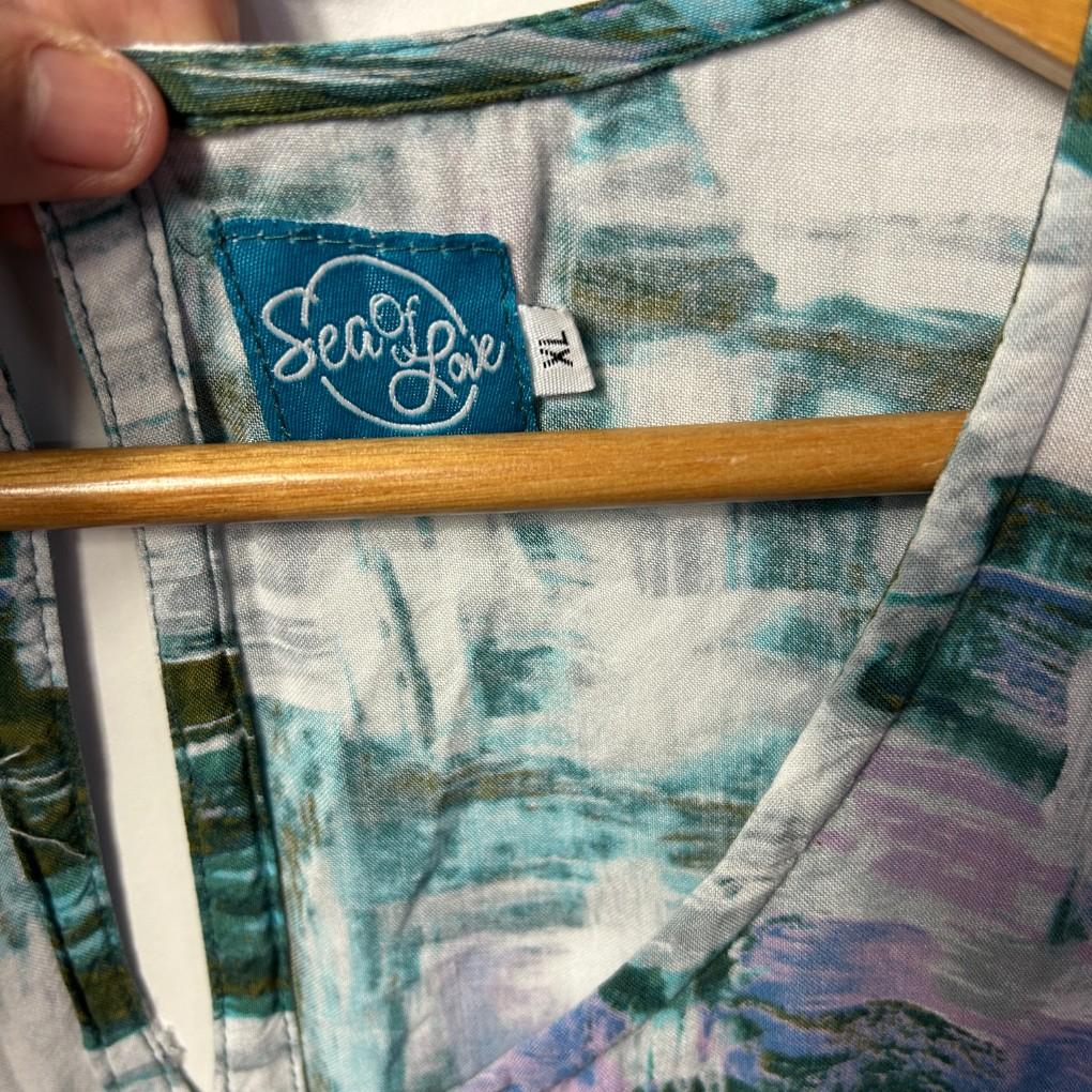 Sea Of Love Tie-Dye Dress - Size XL (Fault)