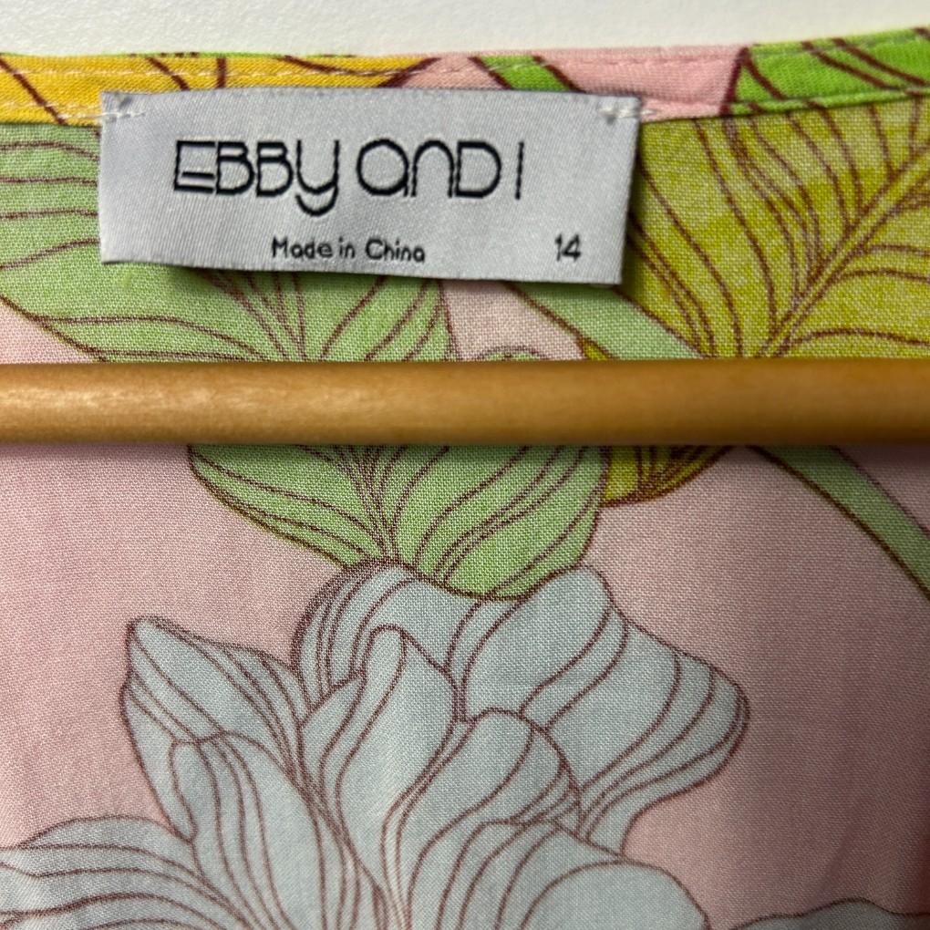 Ebby And I Pink Floral Dress - Size 14