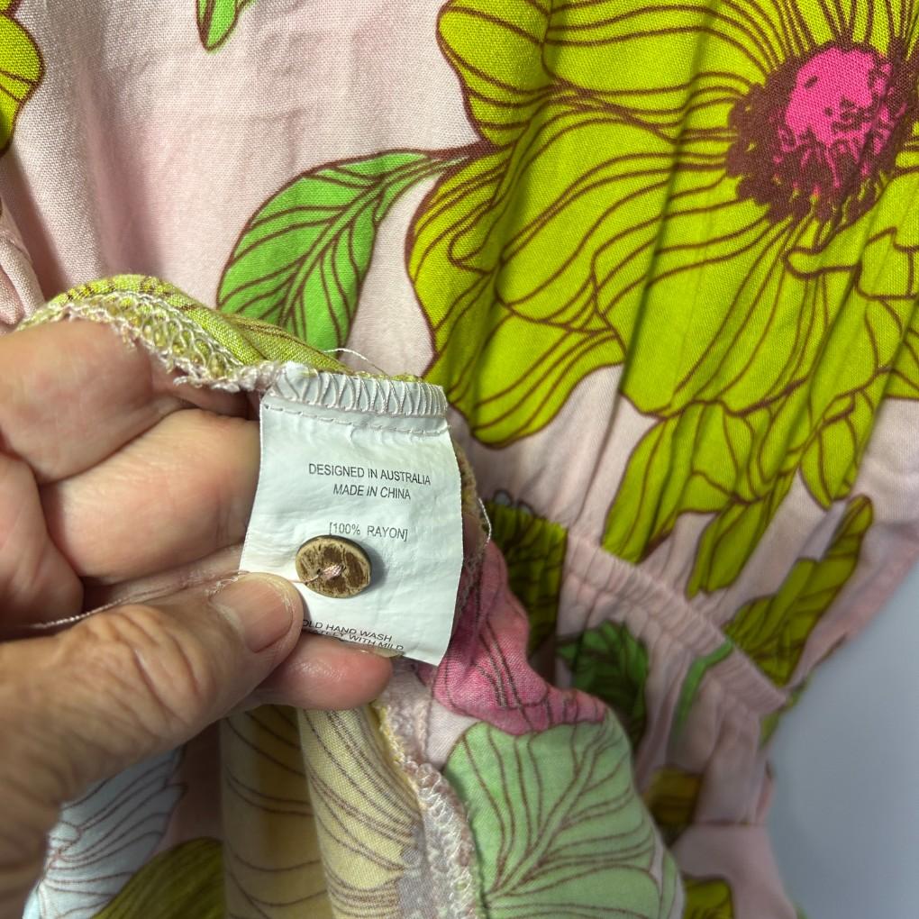 Ebby And I Pink Floral Dress - Size 14
