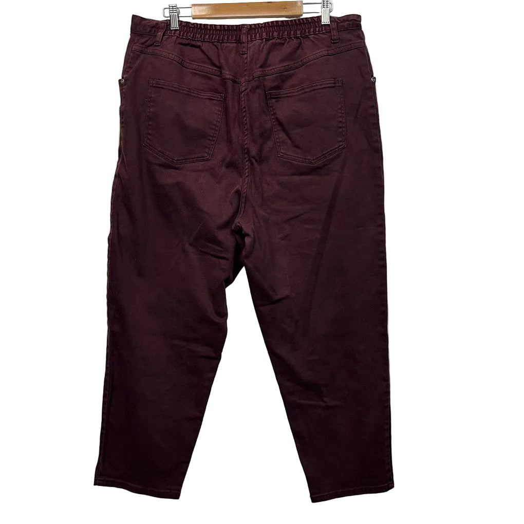 Vintage Target Burgundy Cotton Pants - Size 20
