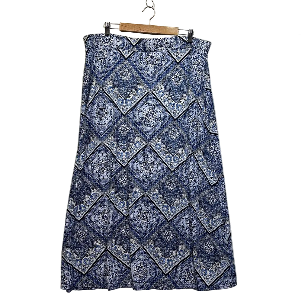 Millers Blue Print Maxi Skirt - Size XXL