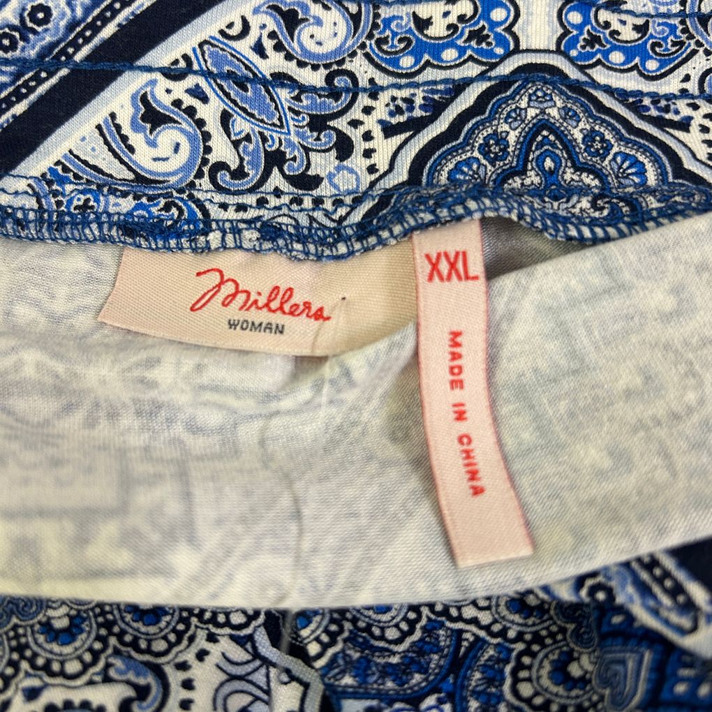 Millers Blue Print Maxi Skirt - Size XXL