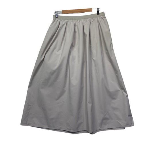 Uniqlo Volume Maxi Skirts Size 14 Large Light Grey Pockets New