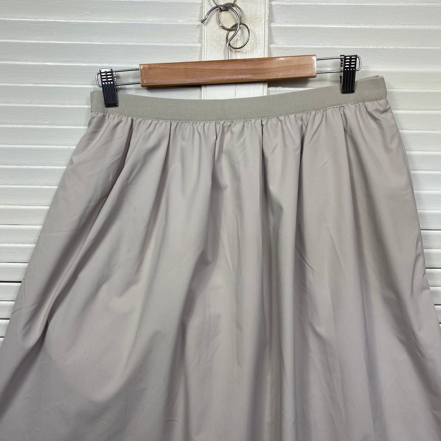 Uniqlo Volume Maxi Skirts Size 14 Large Light Grey Pockets New